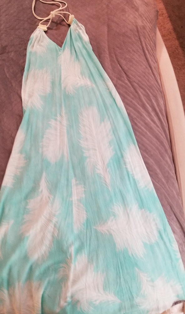 Vix Paula Hermanny Feathers Scarf Dress